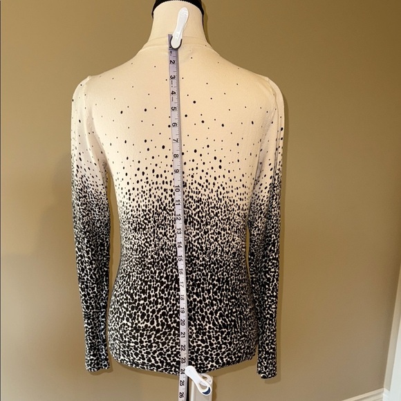 Merona Cardigan Black and Cream Button Down Cosy Soft Women’s Size M - Picture 4 of 11